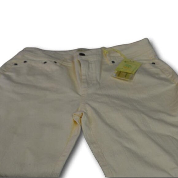 Cesttoi Pale Yellow Capri Jeans 13 NWT - Picture 2 of 3